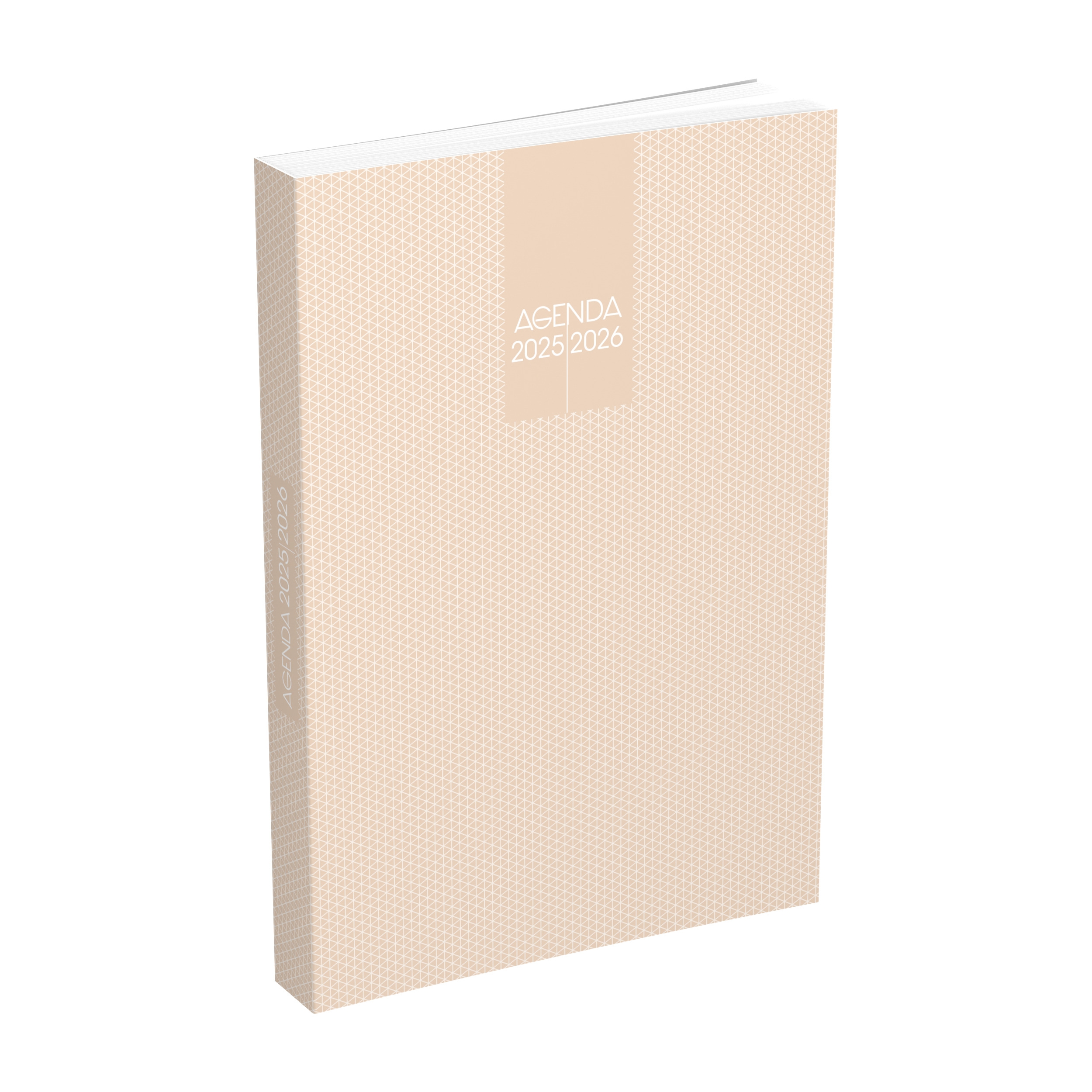 NO NAME Agenda Scolaire 2025 ‐2026 ‐ Couverture rasé vif 12x17cm journalier ‐ 4 décors