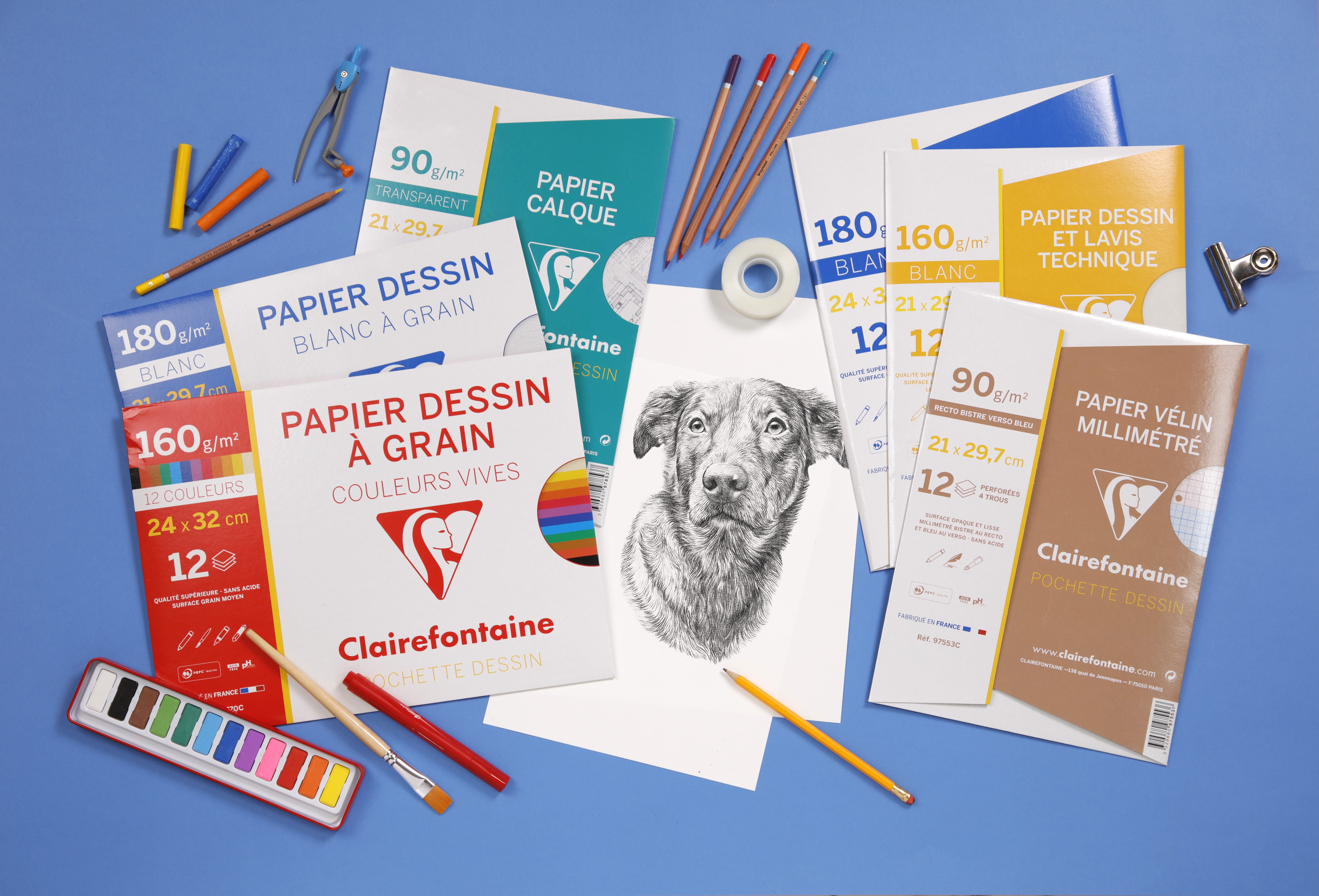 Pochette de Papier Dessin Blanc A3 10F 180g spéciale rentrée des classes