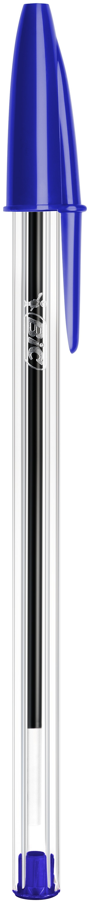 BIC Cristal Original Stylos-Bille Pointe Moyenne (1,00 mm) avec Capuchons et Embouts Assortis - Couleurs d’Encre Assorties, Lot de 10