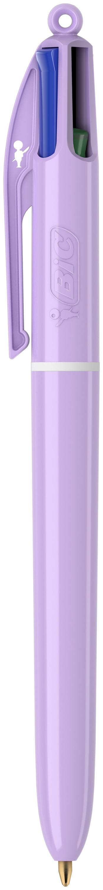 BIC 4 Couleurs Pastel - Stylos-Bille Pointe Moyenne (1,00 mm) - Couleurs Assorties, Pack de 3