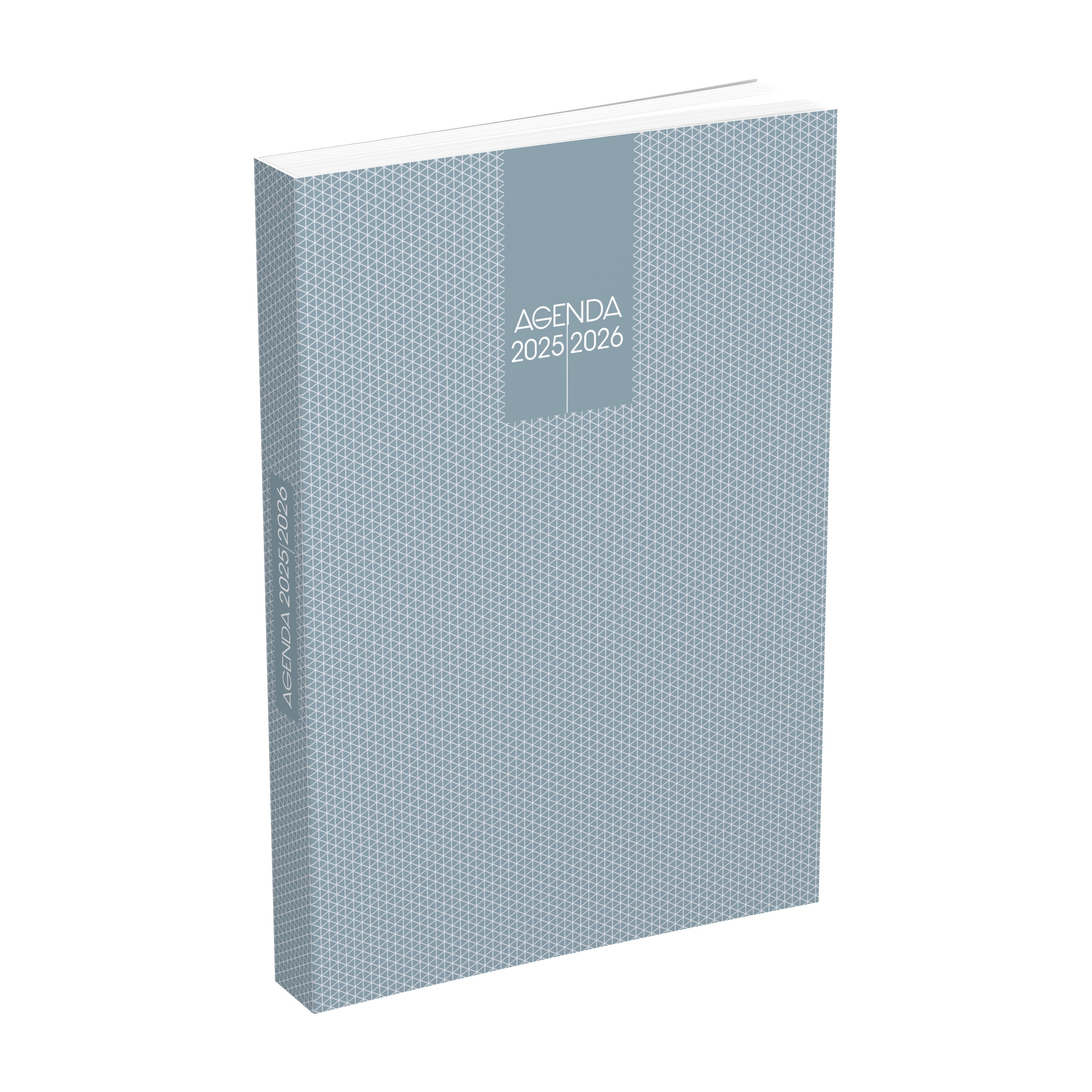 NO NAME Agenda Scolaire 2025 ‐2026 ‐ Couverture rasé vif 12x17cm journalier ‐ 4 décors