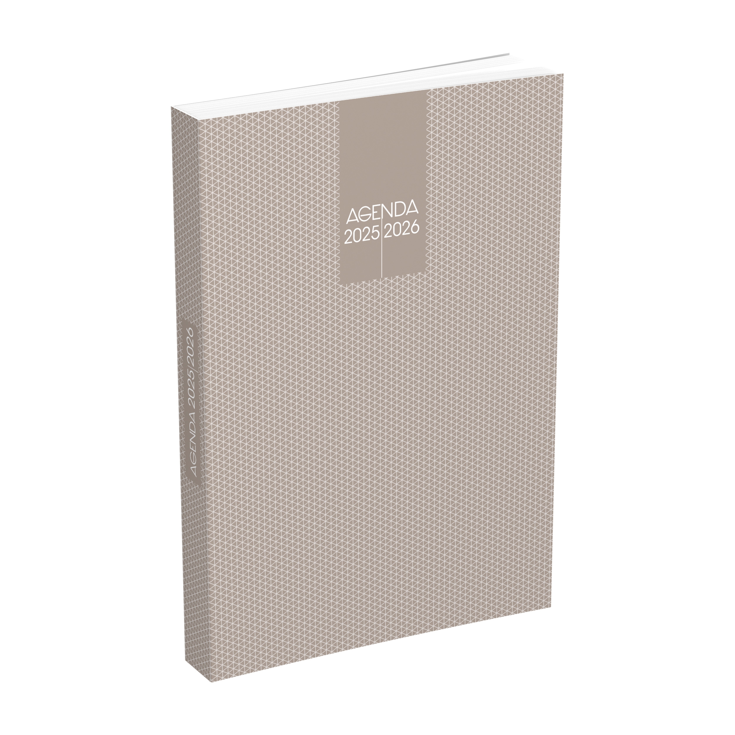 NO NAME Agenda Scolaire 2025 ‐2026 ‐ Couverture rasé vif 12x17cm journalier ‐ 4 décors