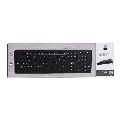 TNB Clavier sans fil ultra silencieux - azerty - noir KBSILENT
