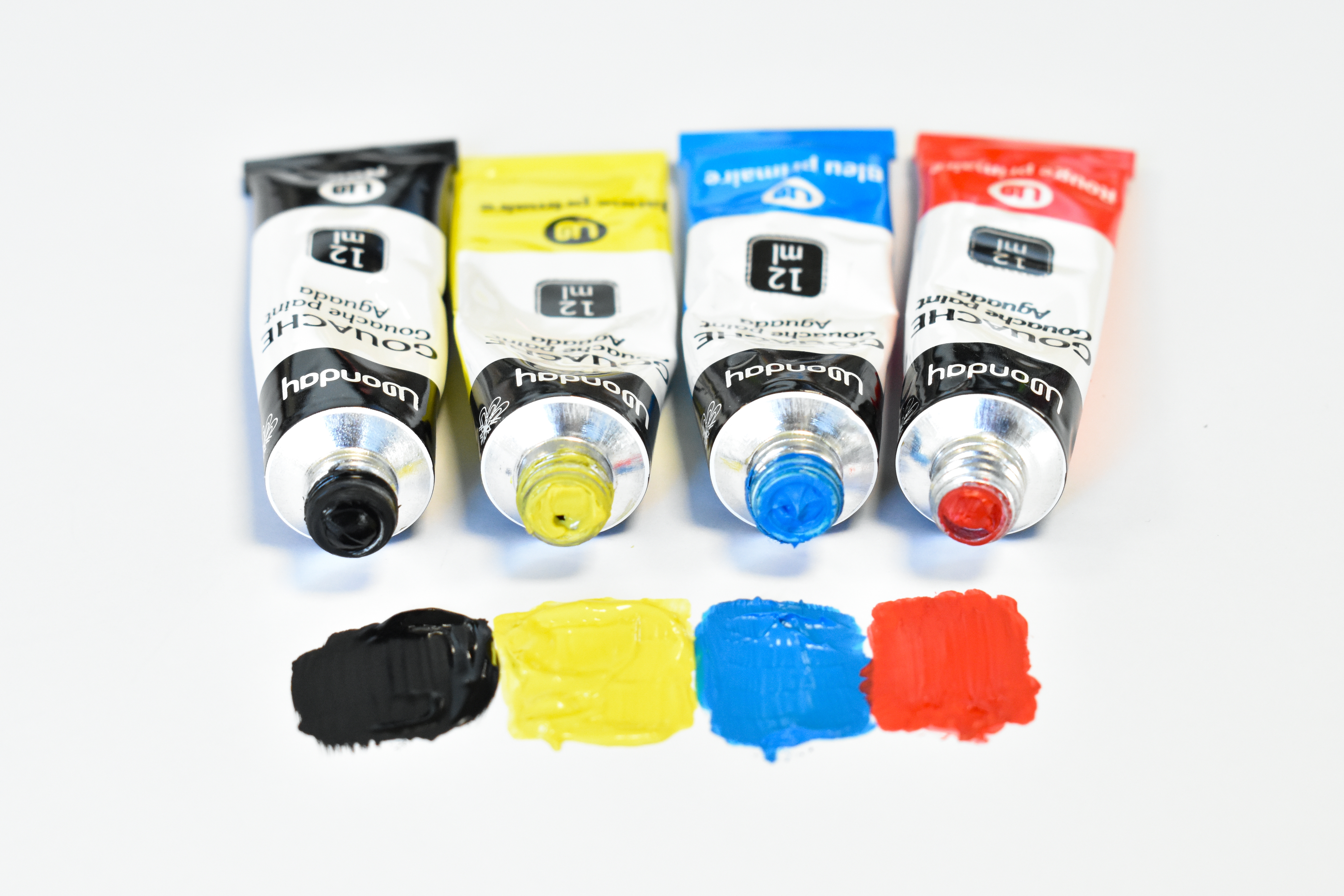 WONDAY Boîte 5 tubes 12 ml gouache couleurs primaire