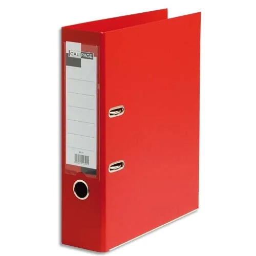 Classeur à levier en polypropylène intérieur/extérieur. Dos 8 cm. Format A4. Coloris Rouge