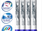 BIC Velleda 1741 Feutres pour Tableau Blanc Effaçables à Sec, Pointe Conique Moyenne - Bleu, Blister de 4