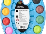 WONDAY Palette ovale de 12 pastilles de couleur + 1 pinceau