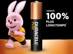 DURACELL Piles alcalines AAA Plus 100%, 1,5V LR03 MN2400, lot de 4 piles