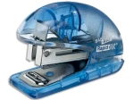 RAPID Mini agrafeuse Baby Ray F4. Agrafes 24/6 et 26/6. 10 feuilles. Bleu transparent
