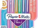 PAPERMATE Blister de 6 stylos feutres Flair Candy Pop. Framboise, (Fraise, Caramel, Vert, Bleu, Raisin)