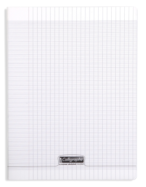 Cahier piqué 8000 POLYPRO 24x32 cm 48 pages grands carreaux 90 g