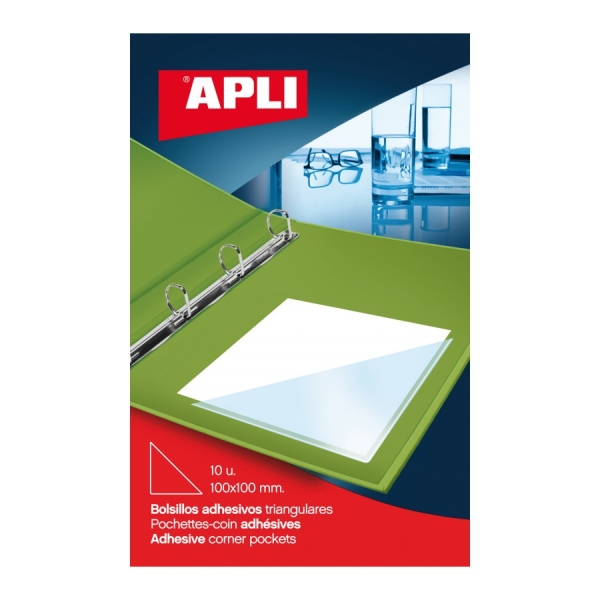 Pochettes autocollantes triangulaire 170 x 170 mm 6 u.