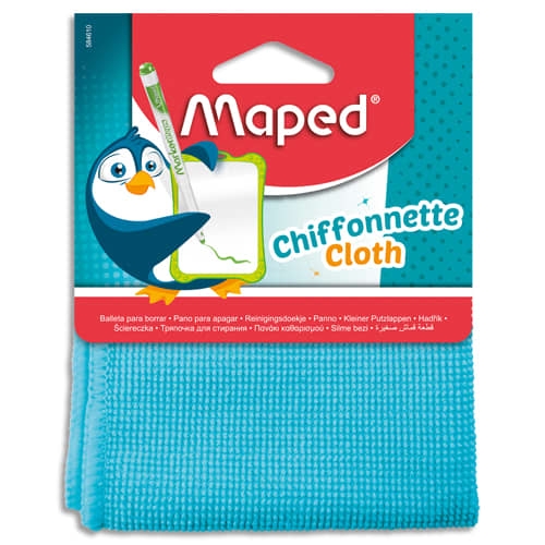 MAPED Chiffonnette nettoyante pour ardoise blanche. Coloris bleu